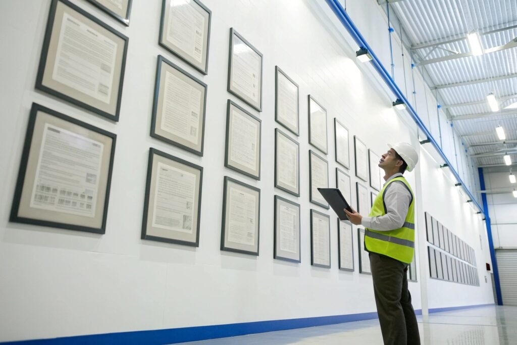 a professional office or factory wall display feat