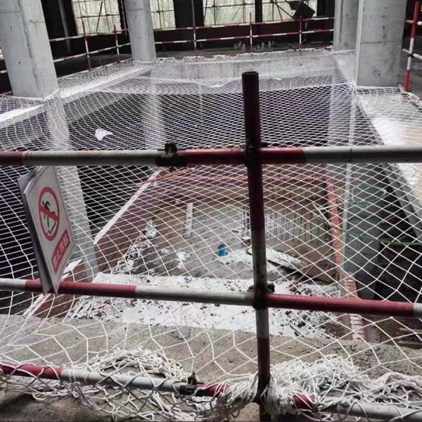 High-Tensile Polyester Fall Safety Net for Construction Protection