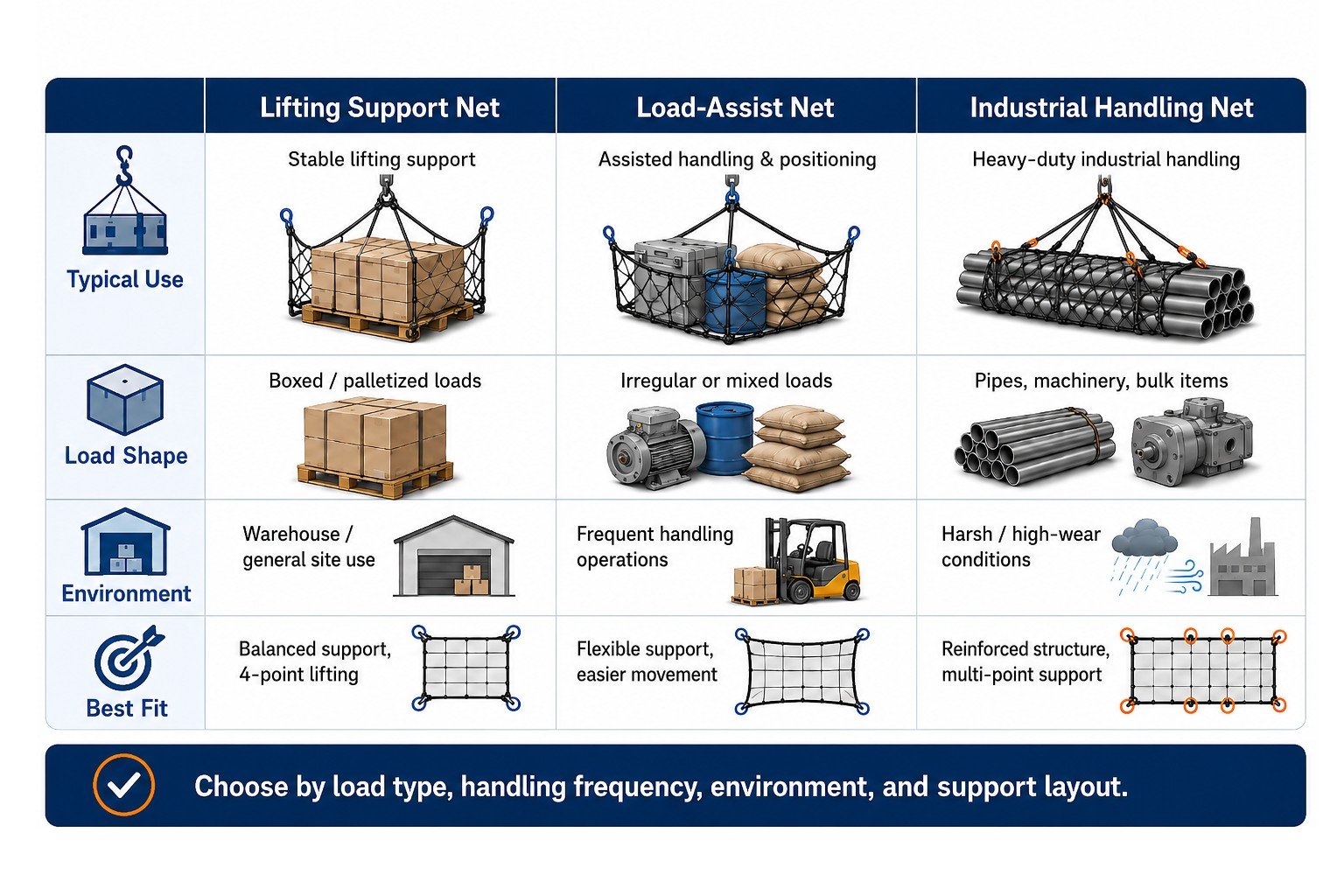 Material Structural Guidance Lifting Nets