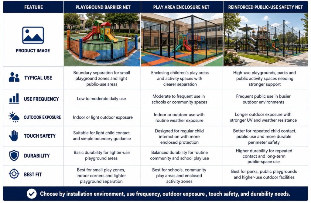 Playground Netting Material Guide